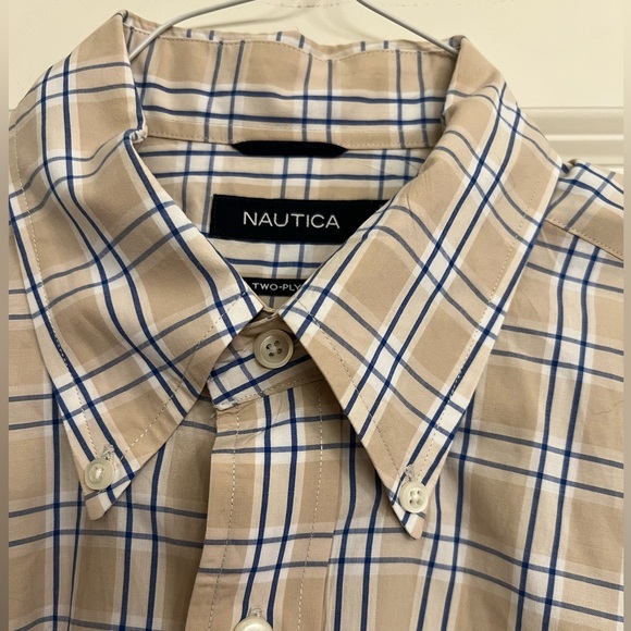 Men’s Nautica Short Sleeve Button Down Shirt - Size Large - Picture 4 of 7